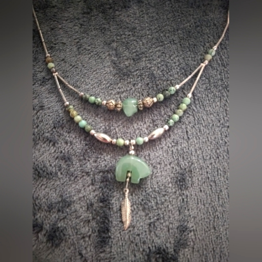 Silver and Jade necklace